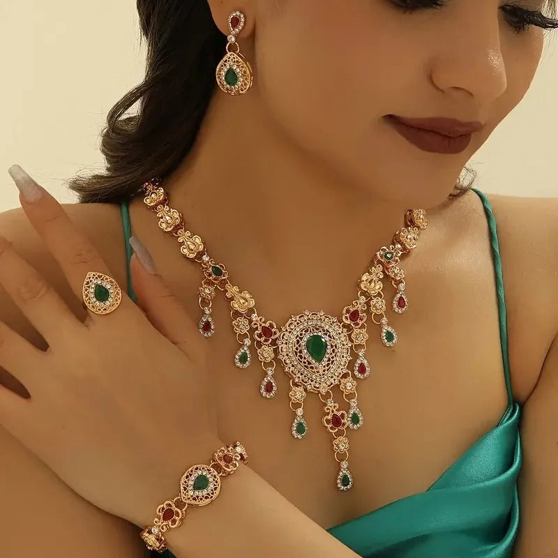 Women’s Wedding Jewelry Set | 4-Piece Bridal Necklace Set