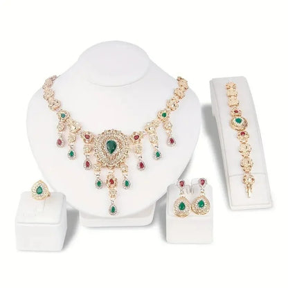 Women’s Wedding Jewelry Set | 4-Piece Bridal Necklace Set