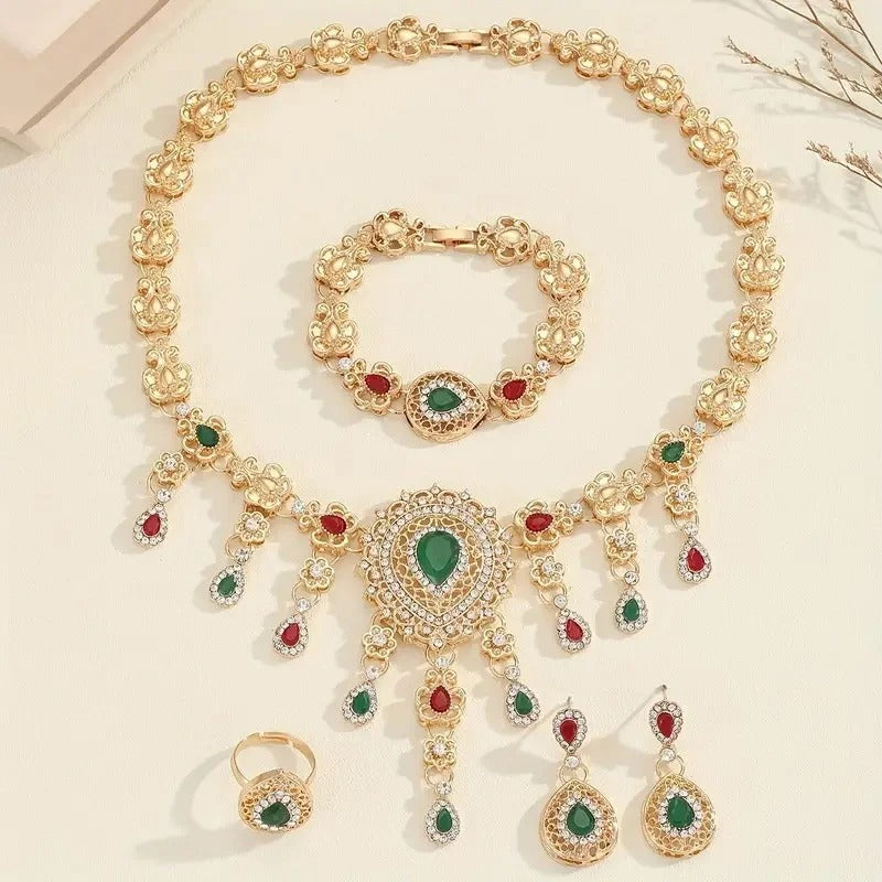 Women’s Wedding Jewelry Set | 4-Piece Bridal Necklace Set