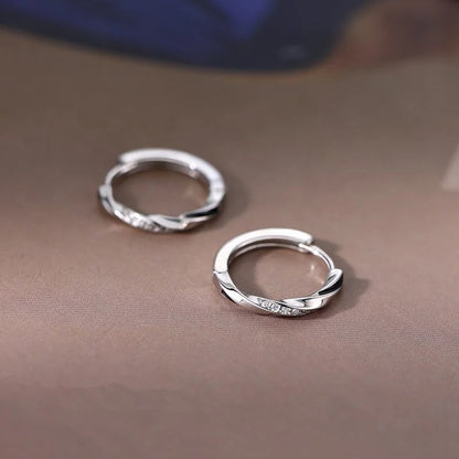 925 Sterling Silver Zircon Hoop Earrings for Women | MEROSSI