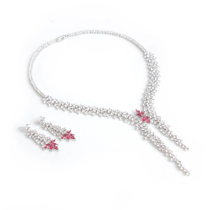 Luxury Zircon Pendant Jewelry Set for Women | Necklace & Earrings