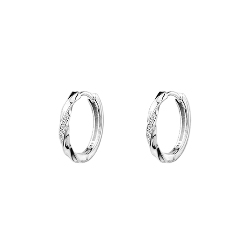 925 Sterling Silver Zircon Hoop Earrings for Women | MEROSSI