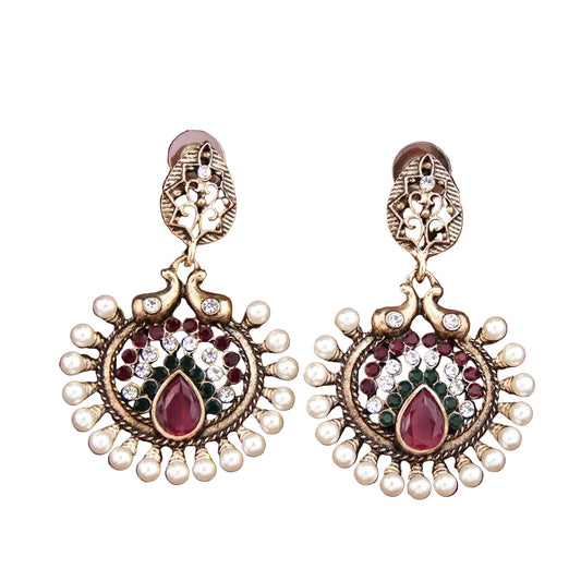 Retro Gold Indian Earrings for Women | Ethnic Wedding Jewelry