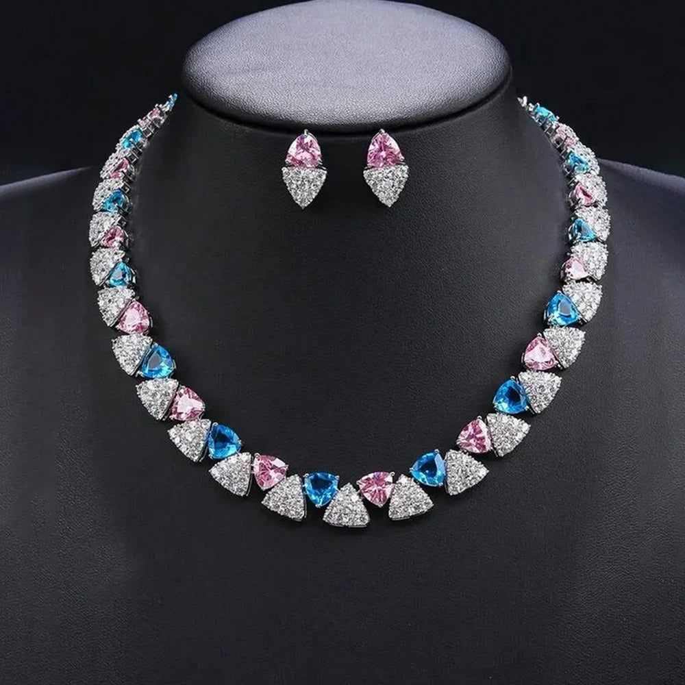 Tanzanite & Zirconia Bridal Jewelry Set | ThreeGraces