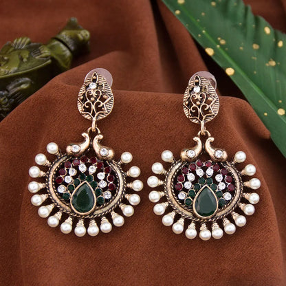 Retro Gold Indian Earrings for Women | Ethnic Wedding Jewelry