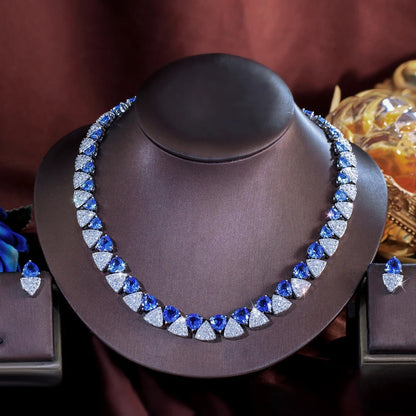 Tanzanite & Zirconia Bridal Jewelry Set | ThreeGraces
