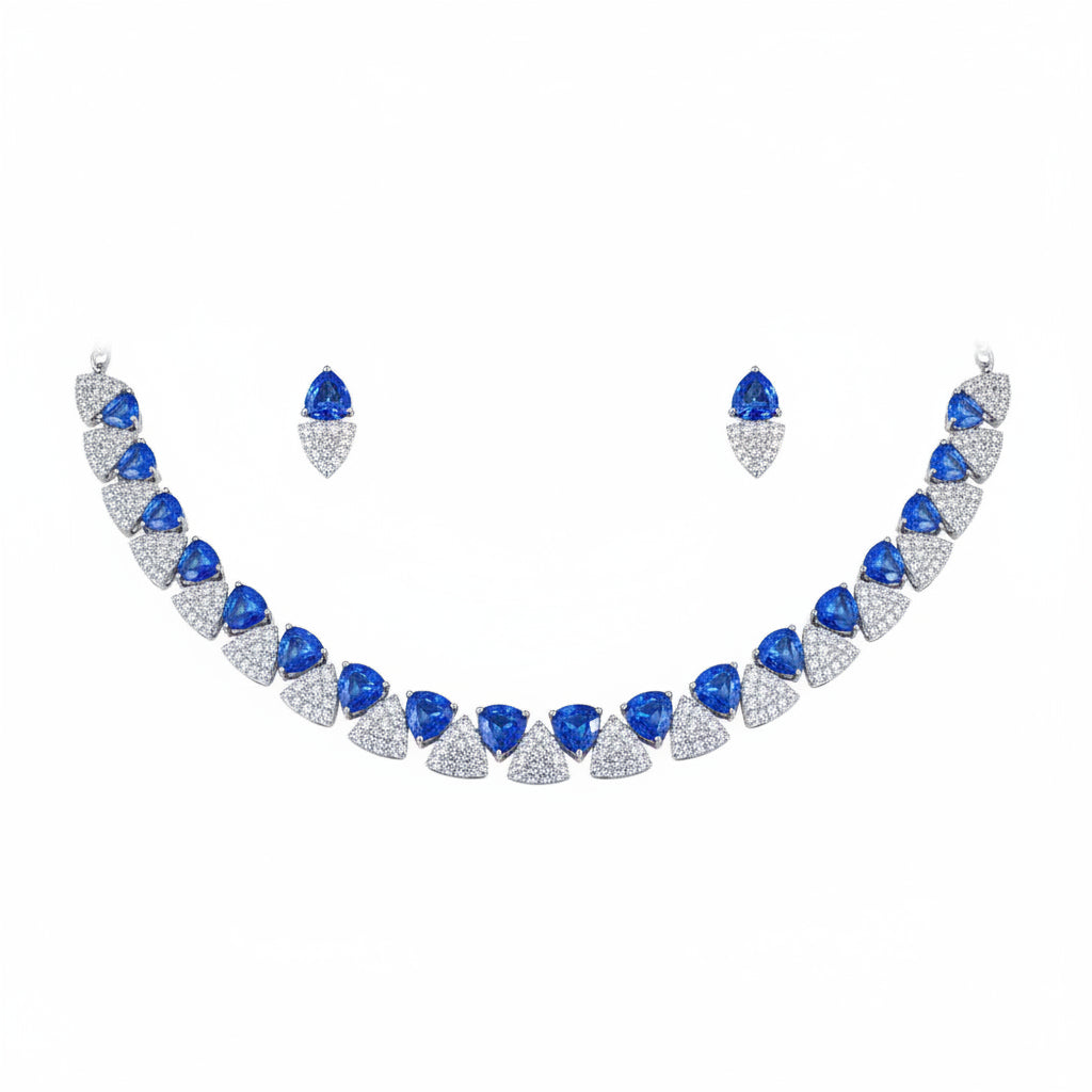Tanzanite & Zirconia Bridal Jewelry Set | ThreeGraces