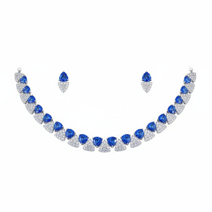 Tanzanite & Zirconia Bridal Jewelry Set | ThreeGraces