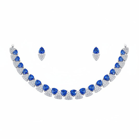 Tanzanite & Zirconia Bridal Jewelry Set | ThreeGraces
